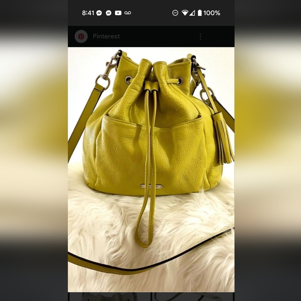 Coach Yellow 💛 Leather Crossbody Handbag